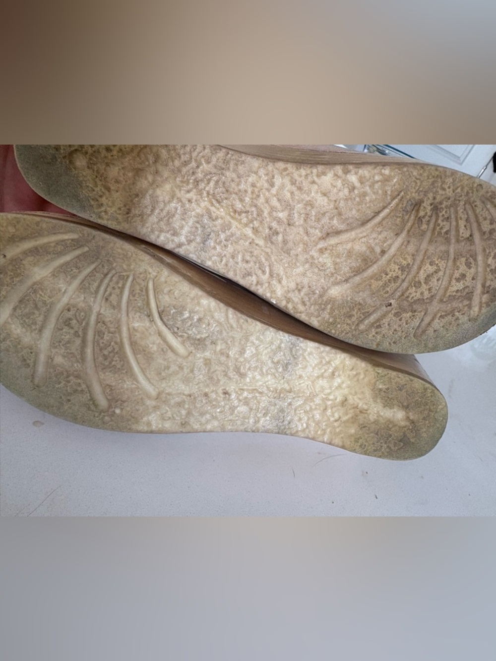 No. 6 Women’s Tan Leather Wedge Clogs - Picture 7 of 8